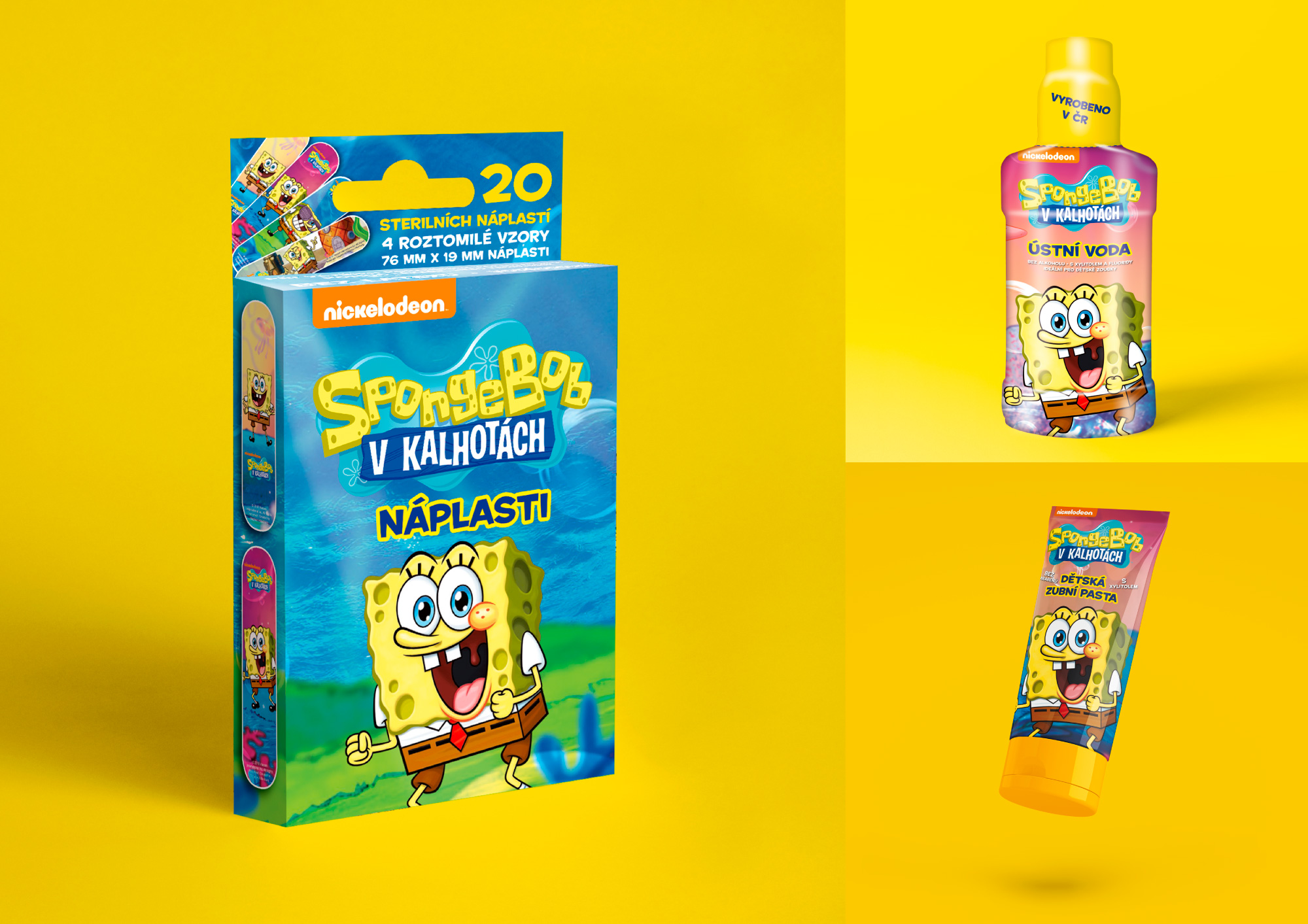 SpongeBob - obalový design krabiček a tuby
