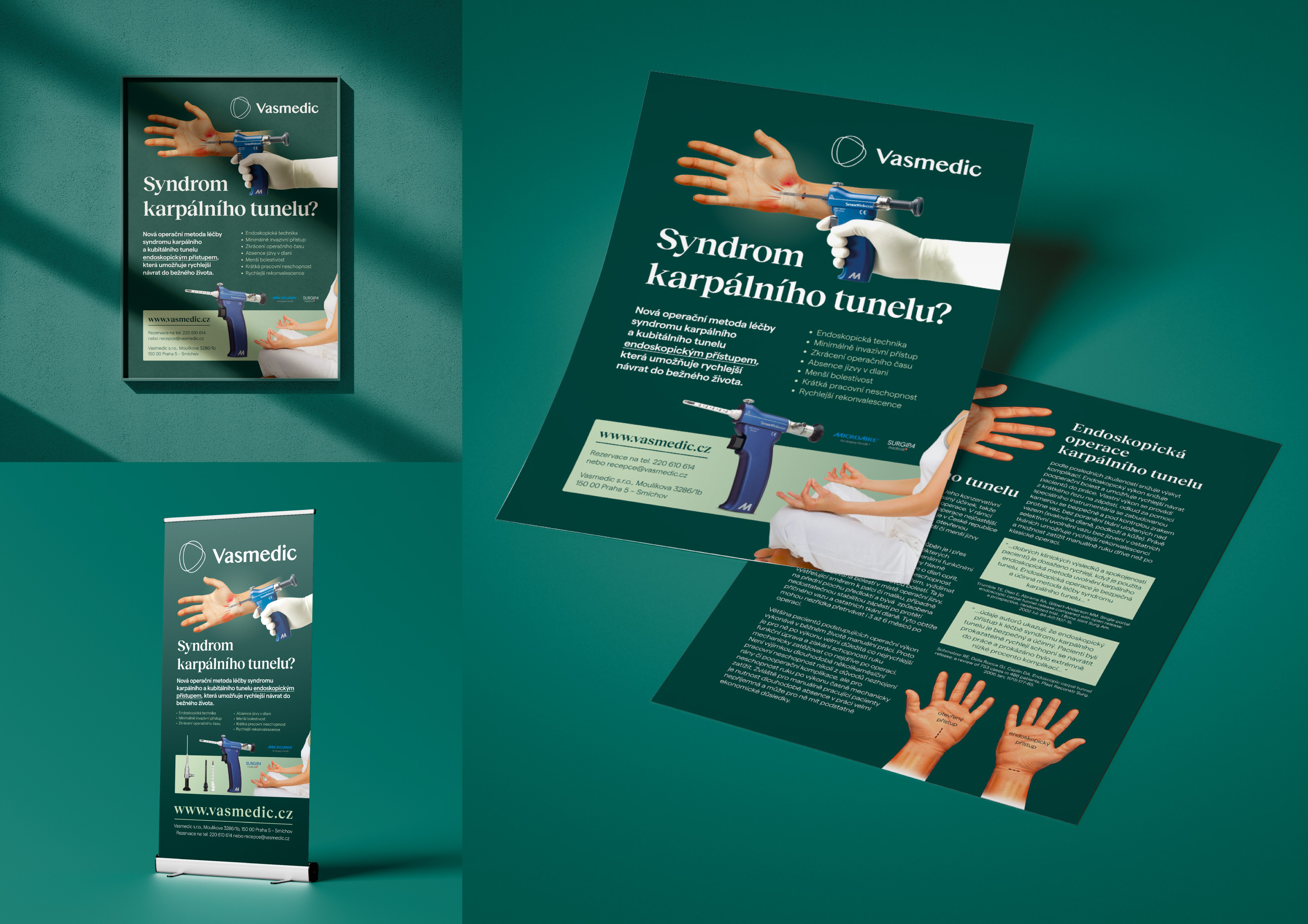 Vasmedic - grafický návrh plakátu, design rollupů, vizuál letáku - 02/2024