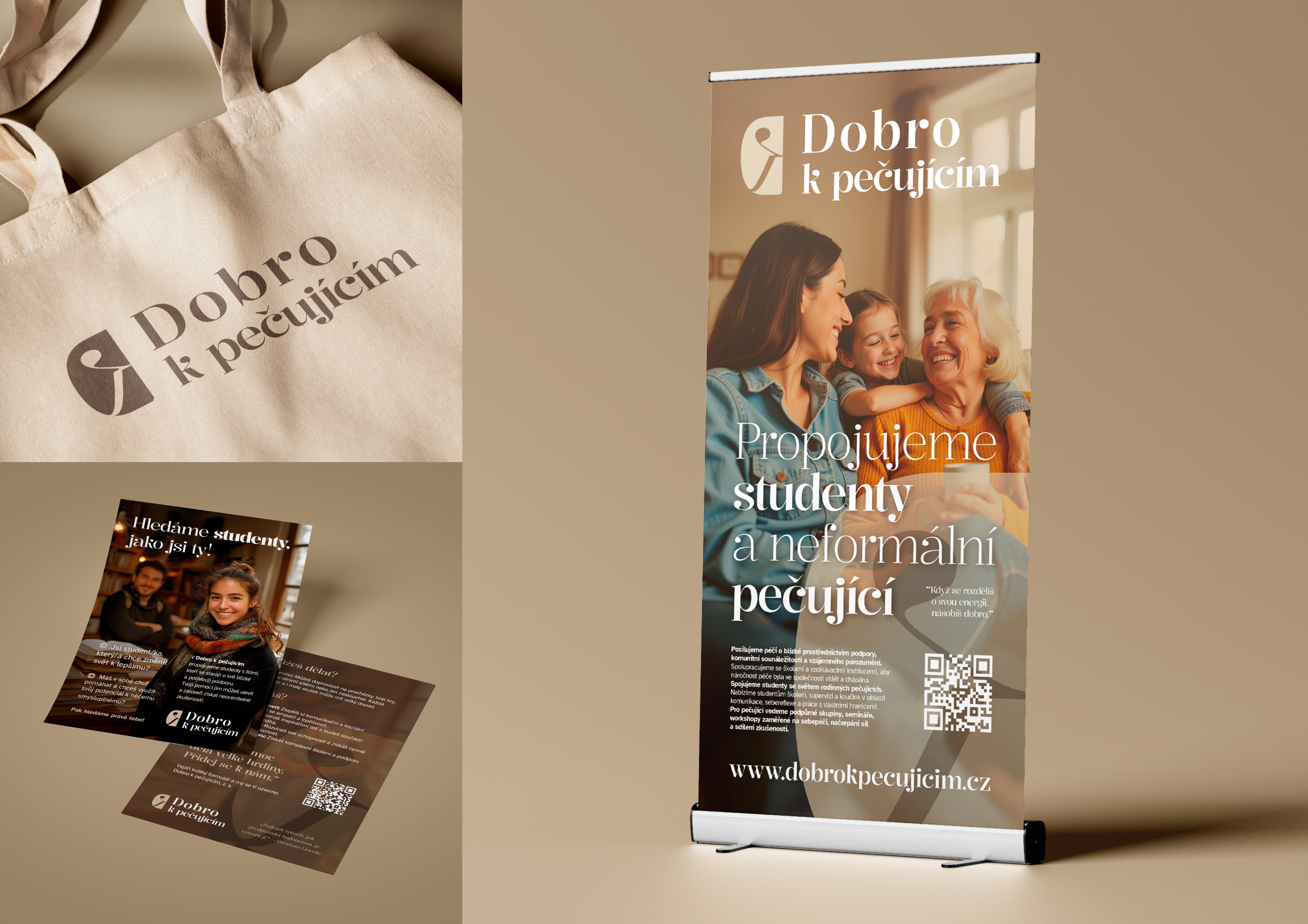 Dobro k pečujícím - vizuální styl, firemní identita, tvorba loga, grafika tiskovin - 11/2025