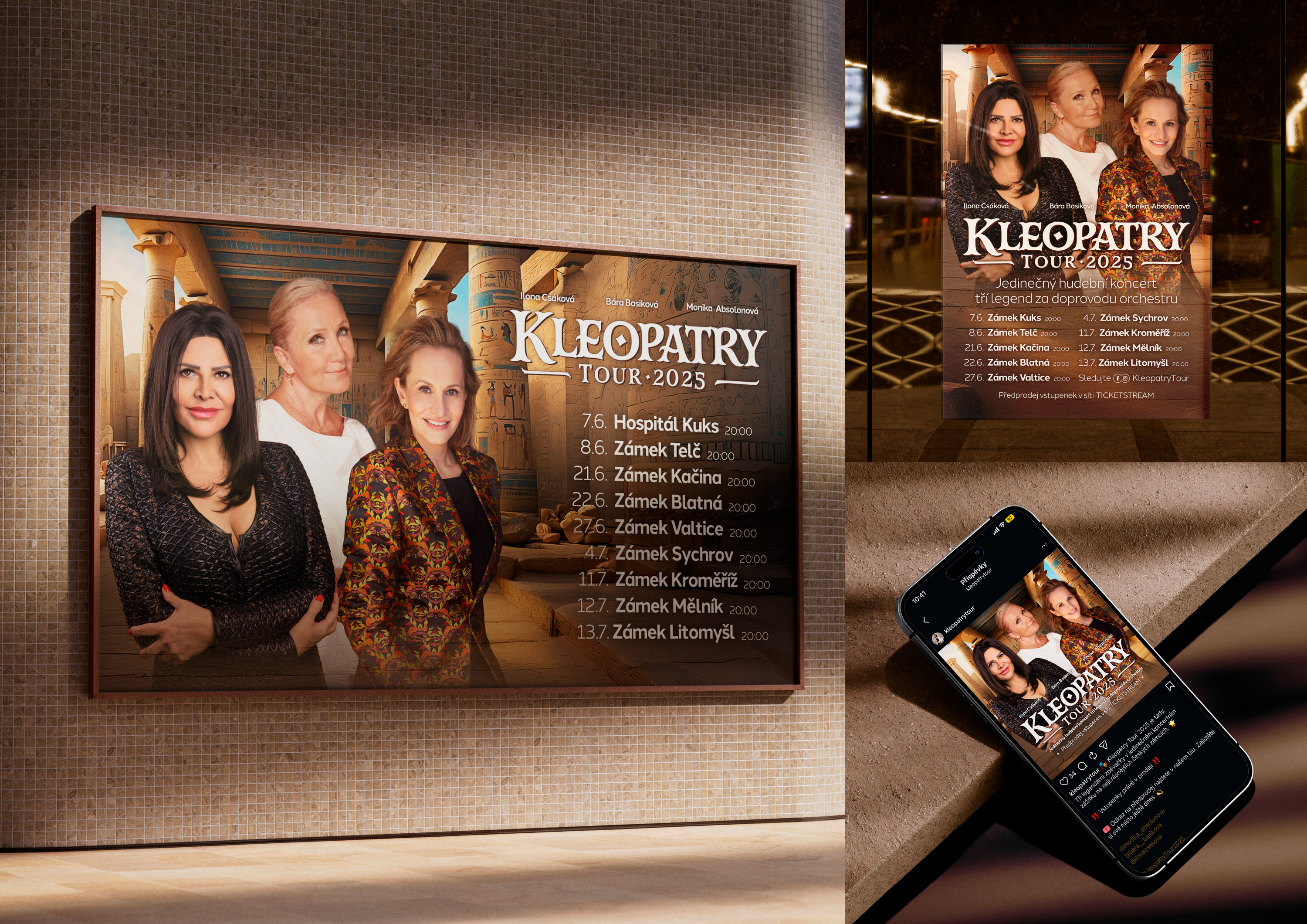 Kleopatry Tour - plakáty, příspěvky na sociální sítě - 02/2025