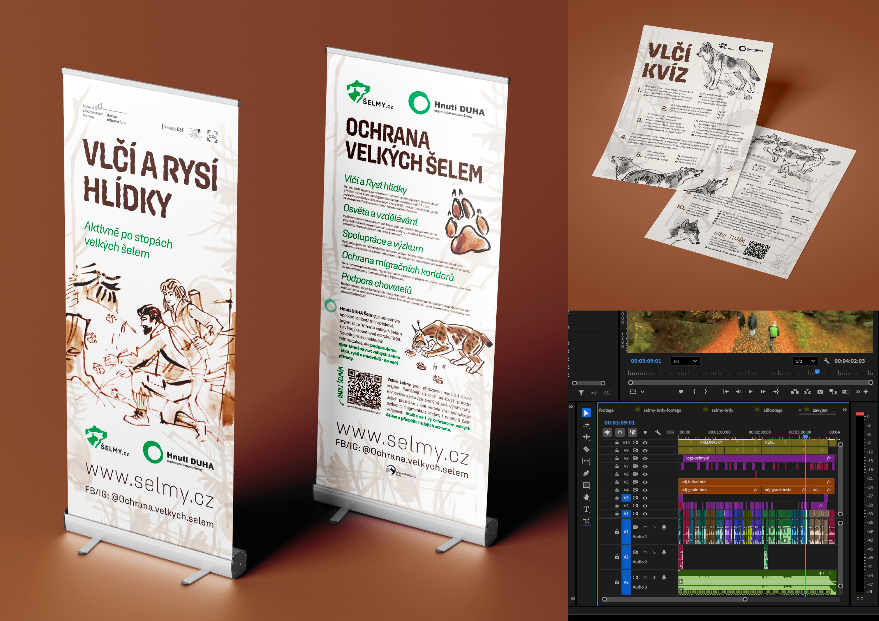 Šelmy Hnutí Duha - design rollupů, vizuál letáku, video produkce - 08/2024