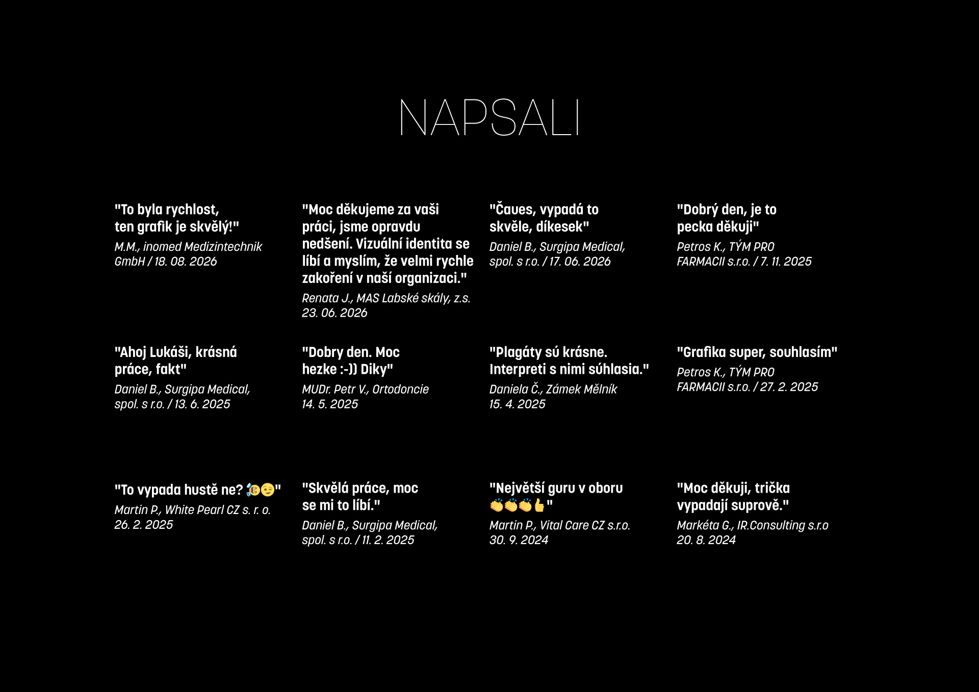 Studio Kopic s.r.o. - Napsali o nás / Reference / Recenze a zkušenosti