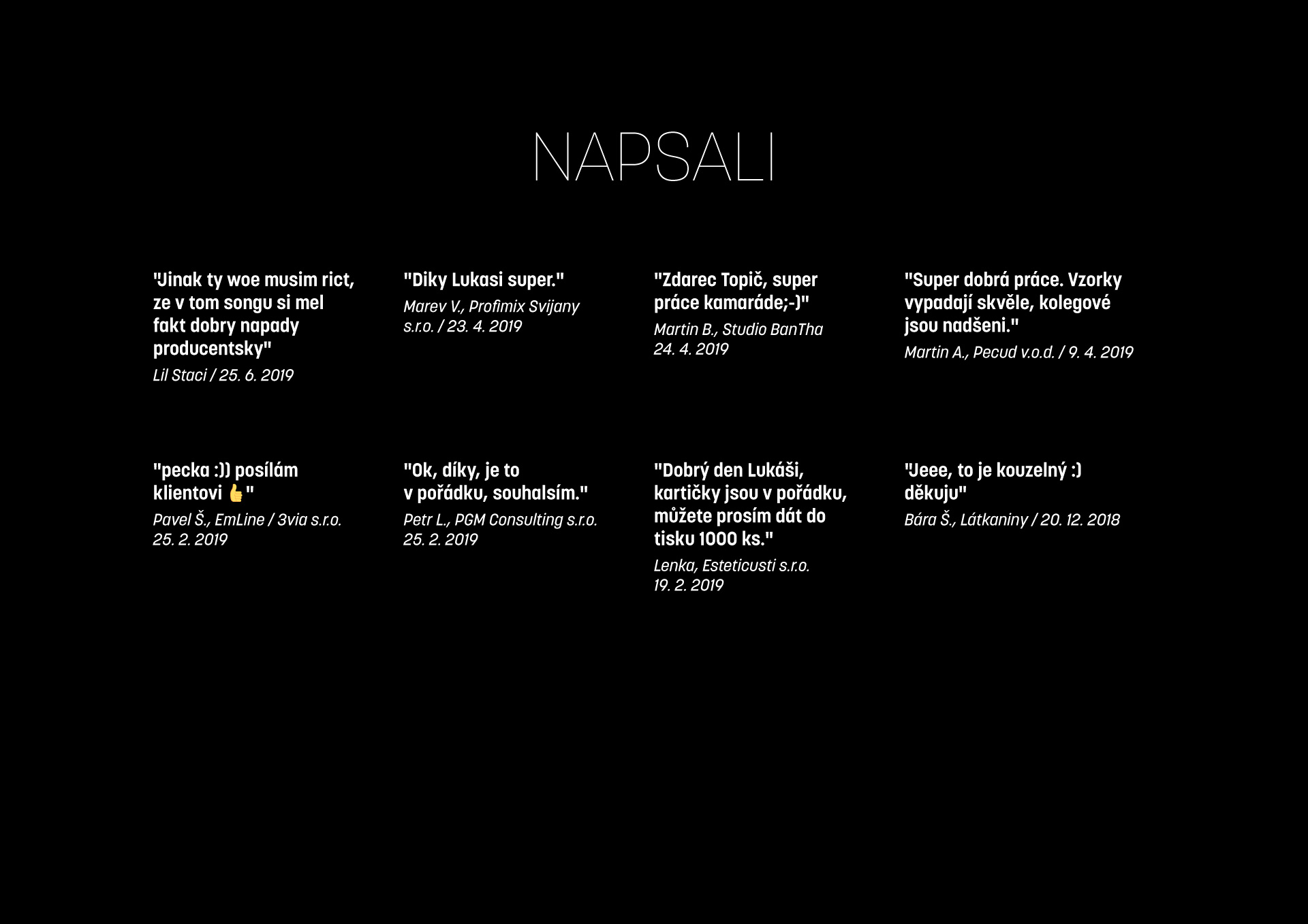 Studio Kopic s.r.o. - Napsali o nás / Reference / Recenze a zkušenosti
